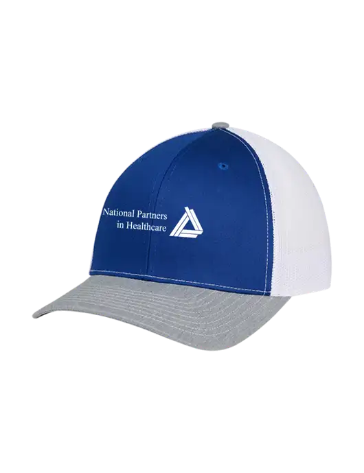 Richardson Adjustable Snapback Original 112 Trucker Cap Royal/HeatherGrey/White Mesh w/NPH Logo