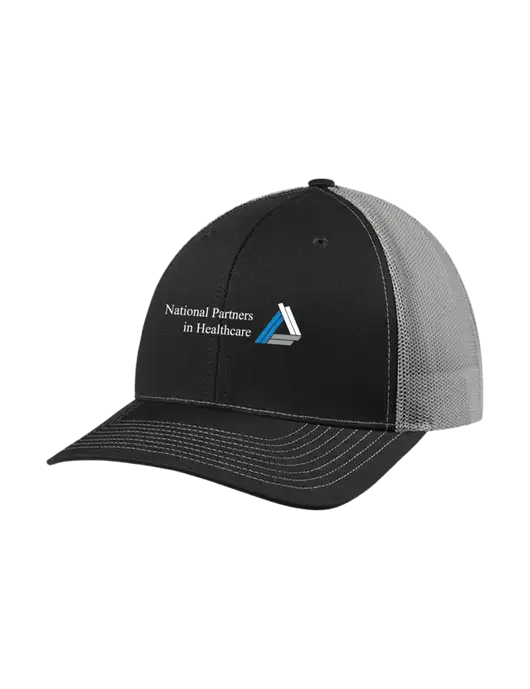 Richardson Adjustable Snapback Original 112 Trucker Cap Black w/Charcoal Mesh w/NPH Logo