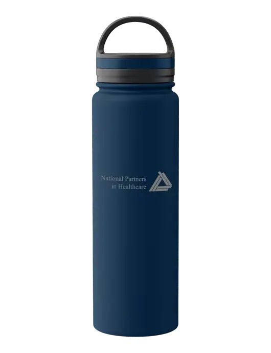 34oz Wide Mouth Stainless Steel Light Navy Bottle w/NPH Logo