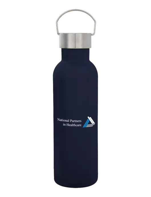 28 oz Dark Navy Bubbli Stainless Steel Bottle w/NPH Logo